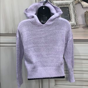 GB girls Purple knit hooded sweater